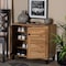 Baxton Studio Coolidge ModernOak Brown Finished Wood 2-Door Shoe Storage Cabinet 197-11924-ZORO - alternate 9